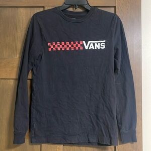 Vans Off the Wall Skateboard Black Long Sleeve Shirt Size XS